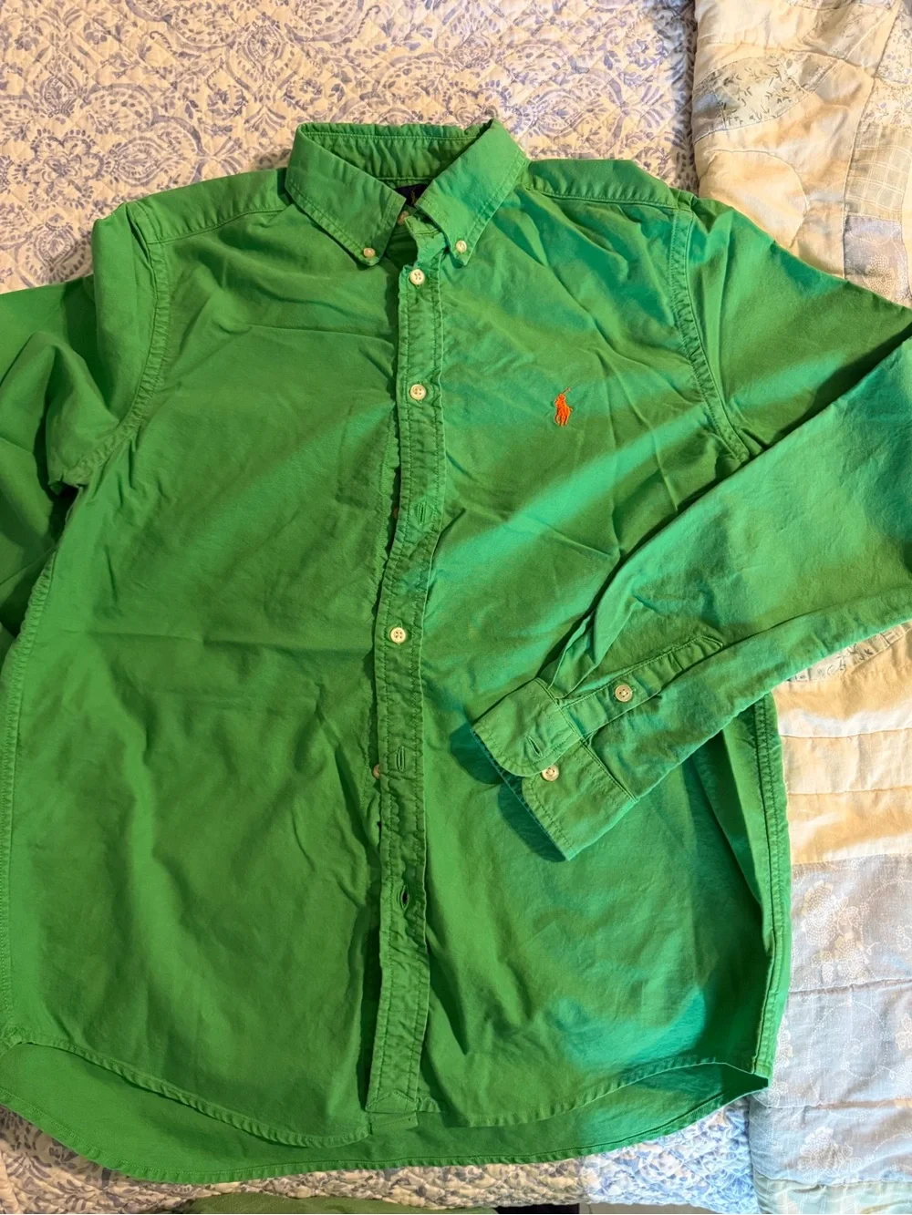 Ralph Lauren Green Long-Sleeve Button-Down Shirt